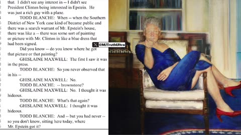 Maxwell says she never saw the Painting of Bill Clinton in a Blue Dress