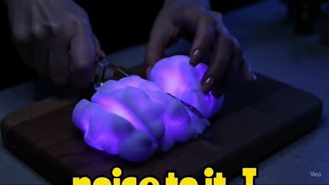 Cutting a Purple Cloud ☁️💜 The Most Satisfying ASMR Ever! #PurpleCloud #ASMRcutting #VisualASMR