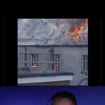 18th century Church on fire in port talbot uk