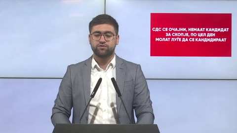 Манасиевски: СДС се очајни, немаат кандидат за Скопје