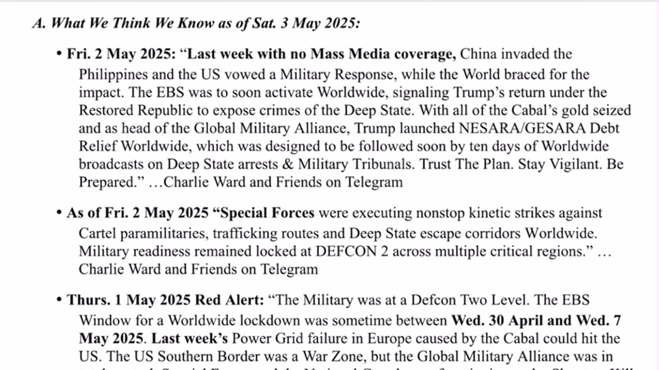 WTPN SITUATION UPDATE FEATURING RESTORED REPUBLIC 5-3-25