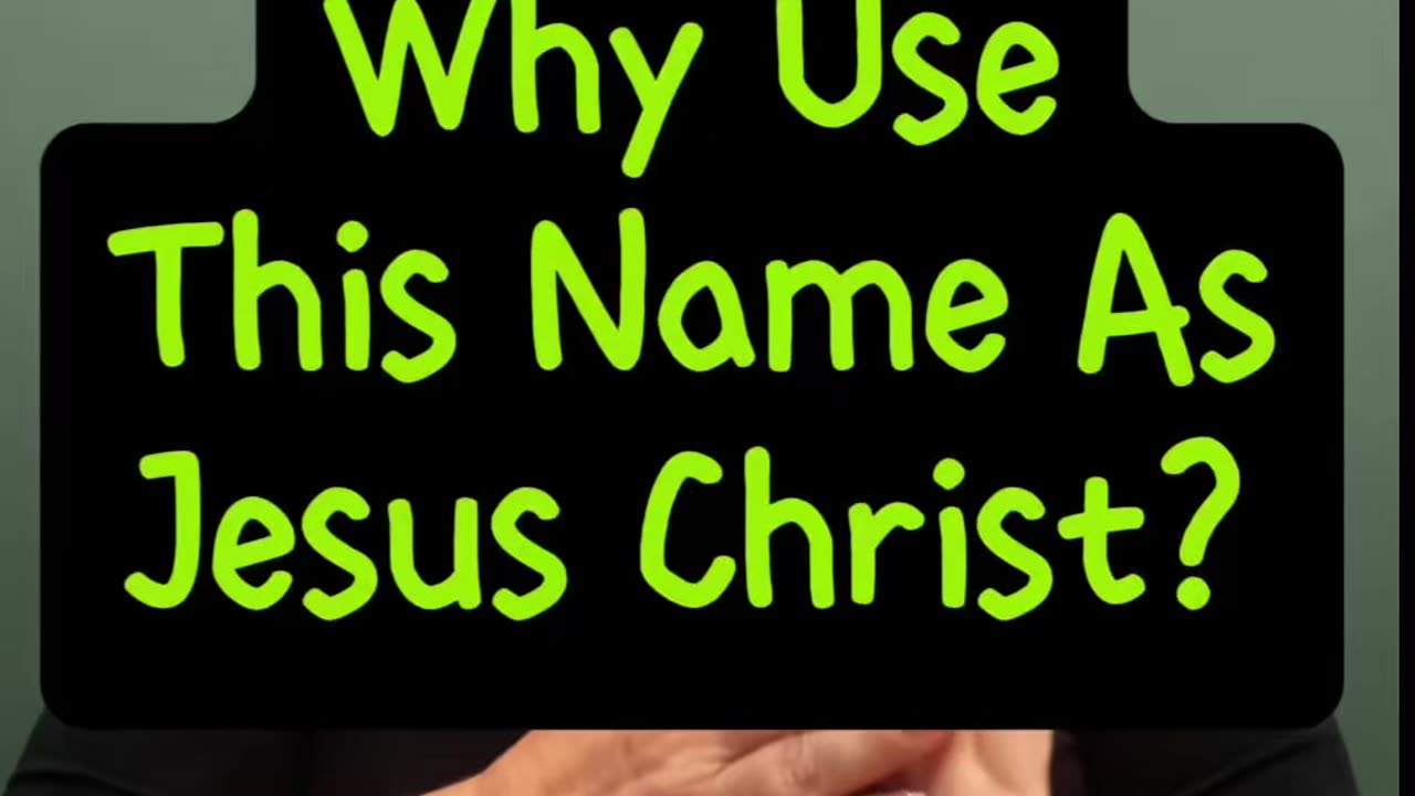 Why This Name, Jesus Christ? 🤔
