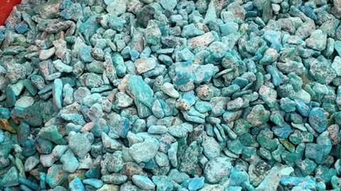 250514-7 Raw Stone Allure: Original Turquoise Rough Reigns Supreme
