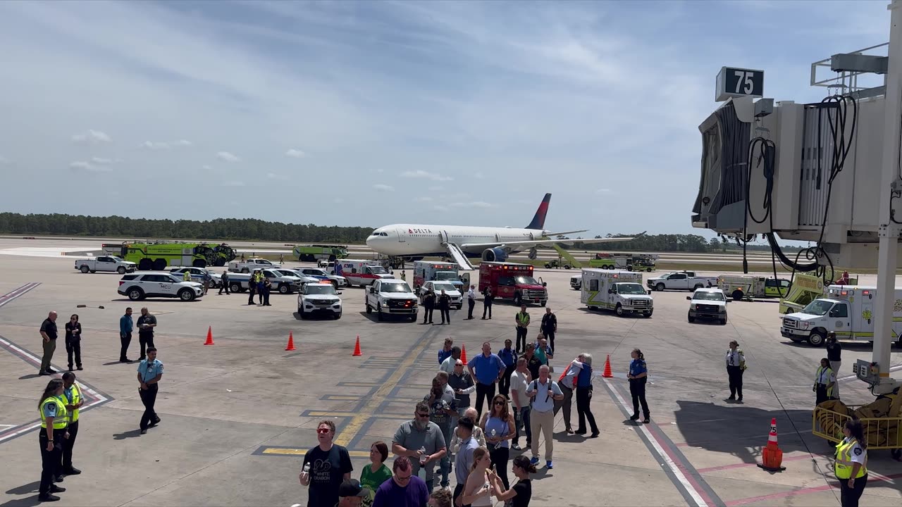 Delta Airplane Catches Fire at Orlando Airport