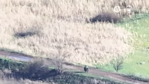 Russian Soldier Wearing Chinese Raincoat is Rocked by Ukrainian Drone