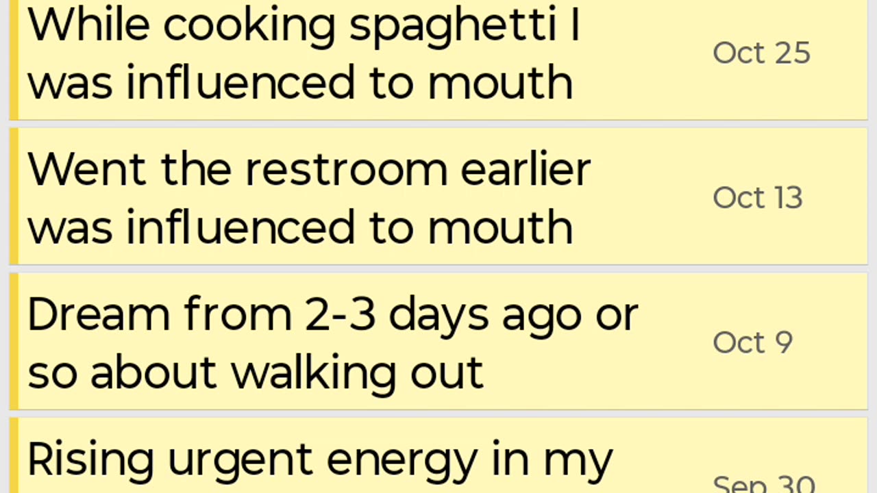 Screen Recording of Prophetic Message I Wrote in Note App