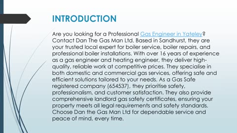 Professional Gas Engineer in Yateley