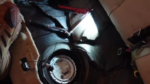 BMW Fuel Pump Lock Ring Tool (FCP) Is A Must. Watch Out For The White Ring Tabs On The Tank.