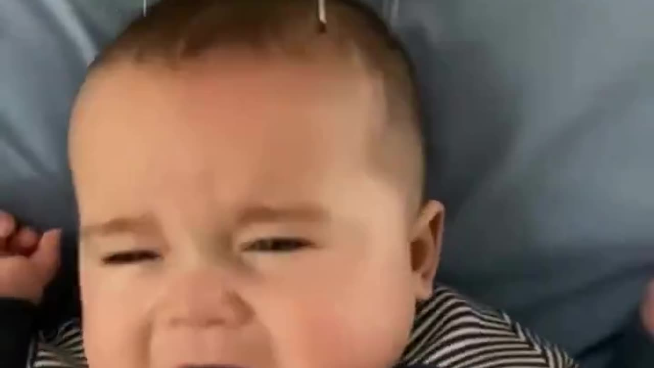 Babies reacting to a head massager for the first time