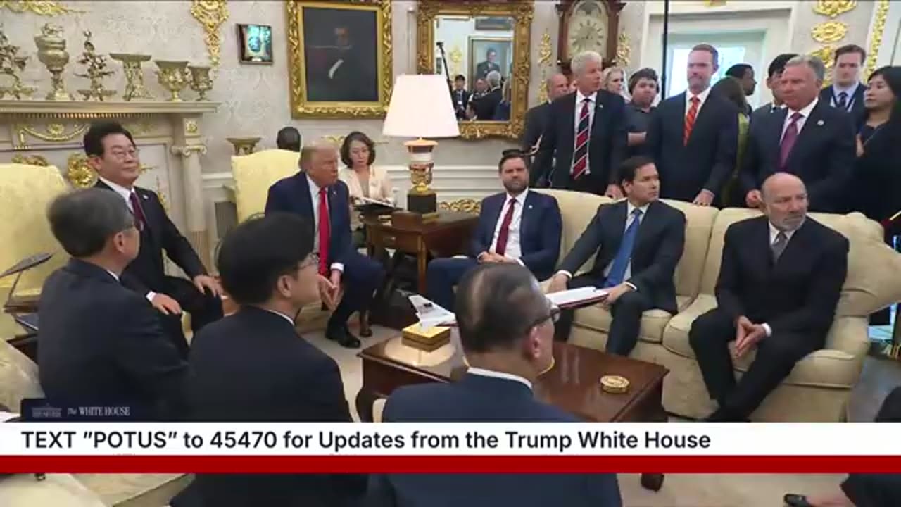 Trump Participates in a Bilateral Meeting with the President of the Republic of Korea