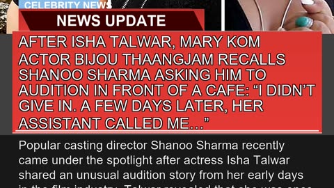 After Isha Talwar Mary Kom Actor Bijou Thaangjam
