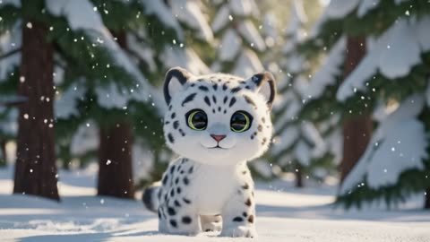 Little Snow Tiger wolking along