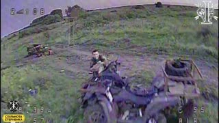 Russians On ATVs Trying to Cross Wire