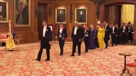 WATCH: President Trump, First Lady Melania, Their Majesties arrive for state dinner at Windsor
