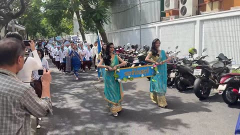 Marching Band Sainampeung School Sukhumvit Road Bangkok Thailand