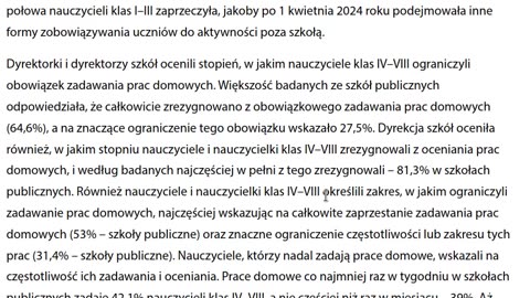 Ocena zmiany w zadawaniu prac domowych w szkołach podstawowych - TRESOWANIA OWIECZEK