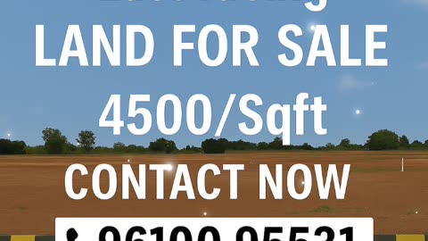 10000/ Sqft land East facing land for sale 4500/ Sqft Reva College Ke back mein रेवा कॉलेज के पास ||