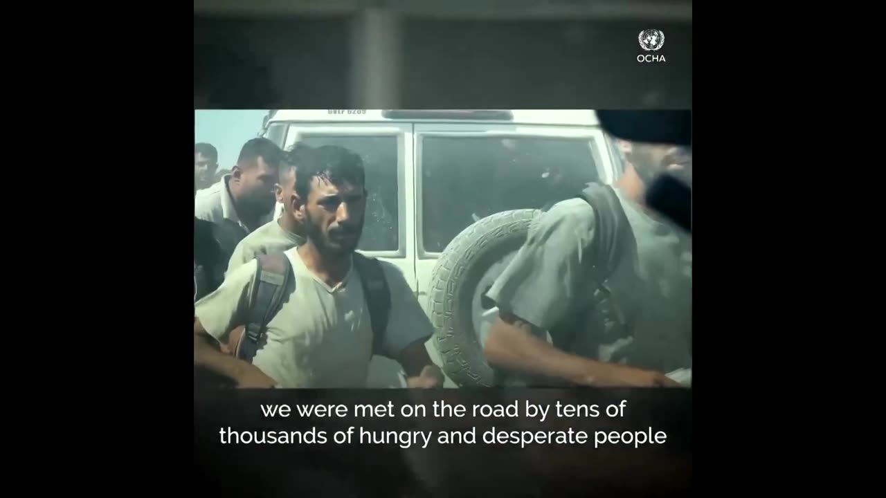 UN video shows shots fired as Palestinians wait for aid in Gaza