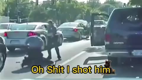 A policewoman accidentally pulled out her gun instead of the taser.