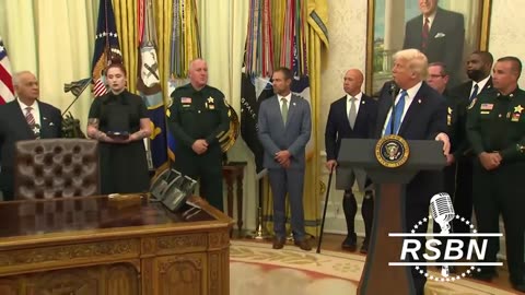 RSBN Pres. Trump awards the first ever Medal of Sacrifice for three fallen officers - 5-19-25