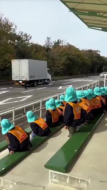 public school indoctrination on road safety in japan..