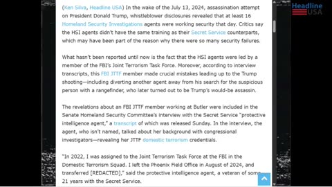 DHS Agents at Butler Rally Were Led by an FBI Domestic Terrorism Squad Member
