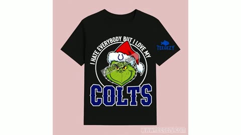 Indianapolis Colts Grinch I Hate Everybody Love My Shirt