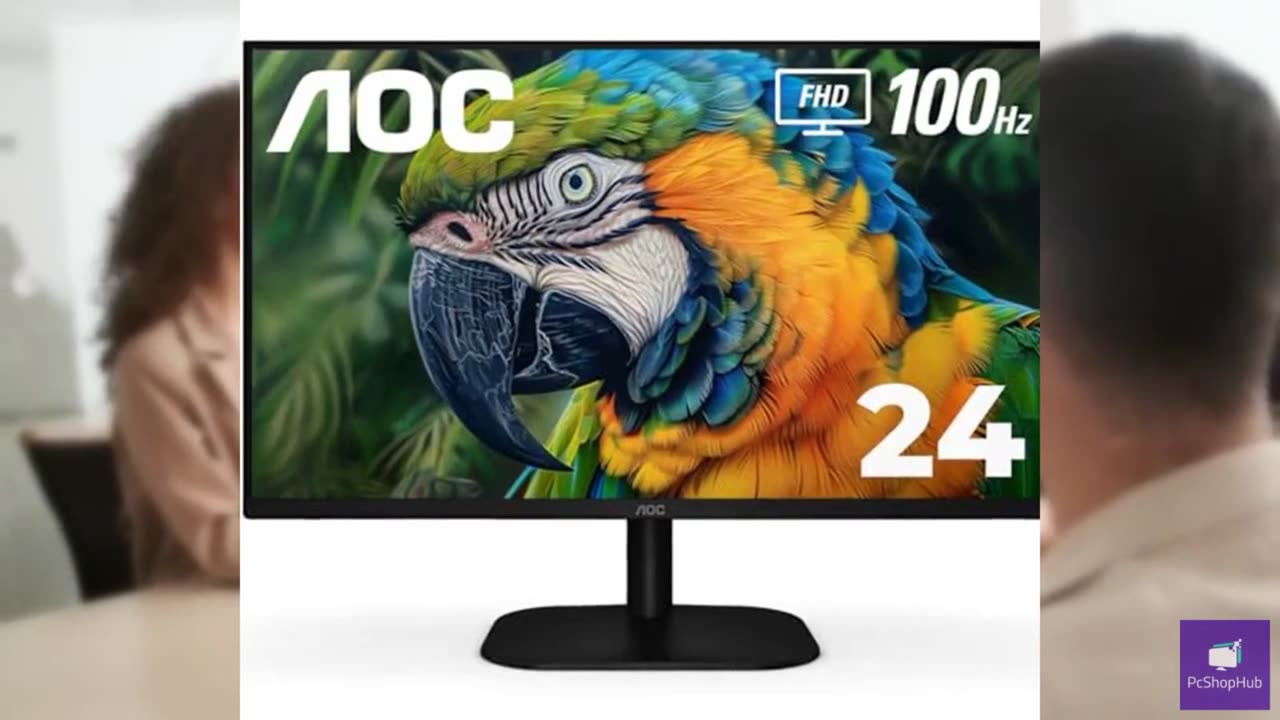 AOC 24B2H2 24” Frameless IPS Monitor, FHD 1920x1080, 100Hz, 106% sRGB, for Home