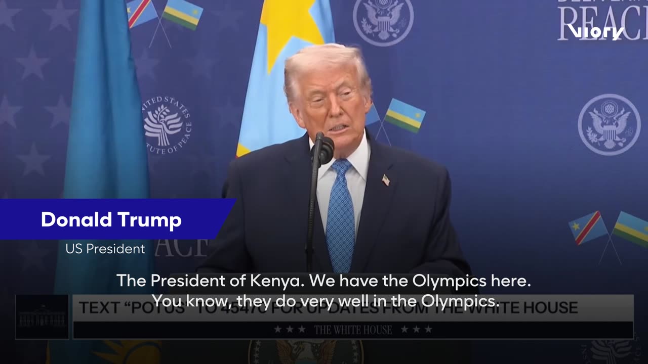 We have President of Kenya... they do very well in the Olympics, those runners - Trump