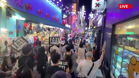 "Fraudulent election! Search!" march at Myeongdong Free University on July 29