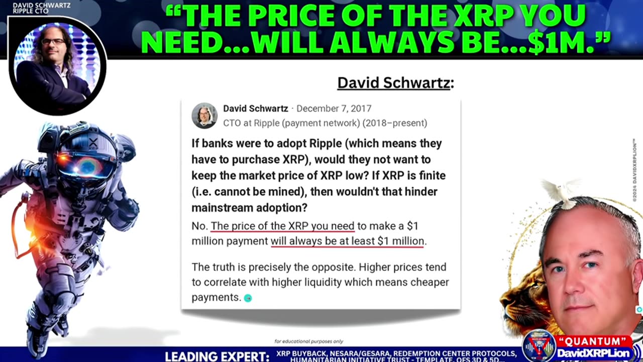 DavidXRPLion DAVID SCHWARTZ XRP/XRP LEDGER QFS QUANTUM 5D TO 1 MILLION MUST WATCH TRUMP NEWS