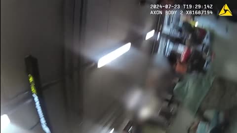 Bodycam footage of alleged assault on police at Manchester Airport shown to jury