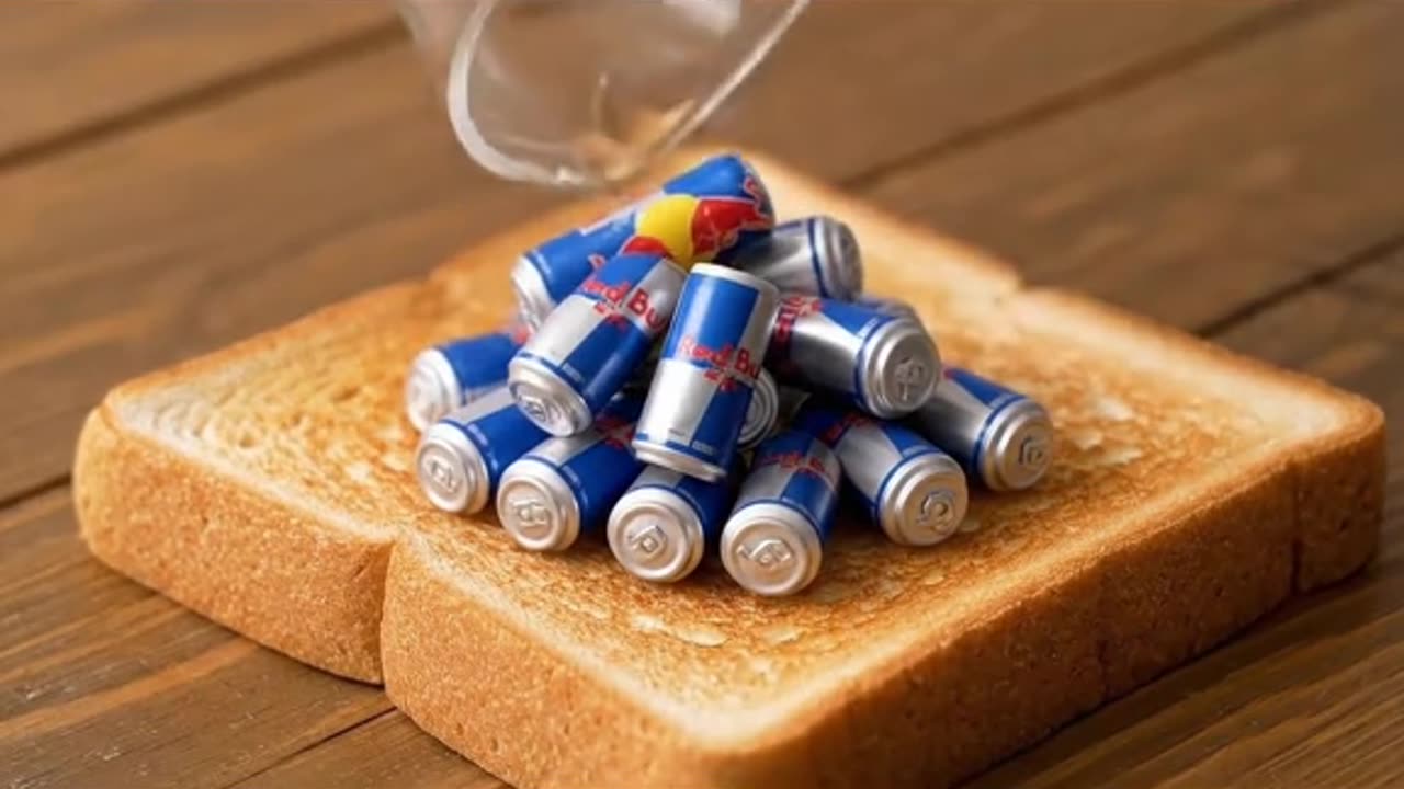 Mini energy drinks + toast = perfection
