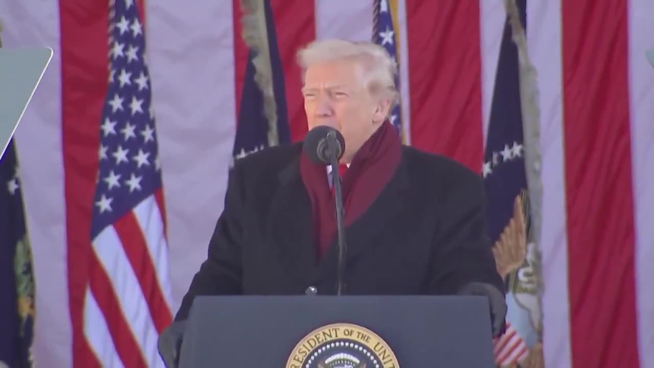 President Trump delivers remarks at Arlington National Cemetery on Veterans Day