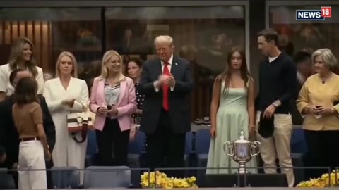 Trump Arrives At The US Open To Loud Applause