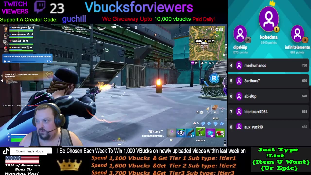 Giving Away 10,000 VBucks+ / Playing Fortnite with Viewers!