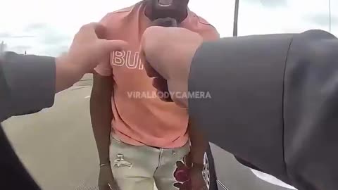 Man attacks officer then steals police car