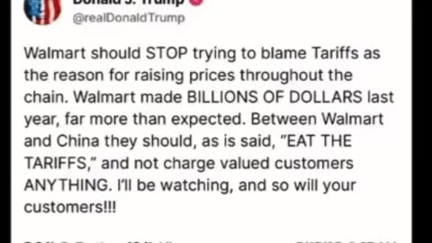 🔥 TRUMP BLASTS WALMART: Price Hikes Blamed on Tariffs While Pandemic Cuts STILL Cripple 24/7 Access