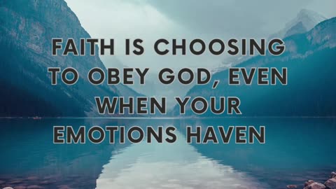 Obedience Before Emotion
