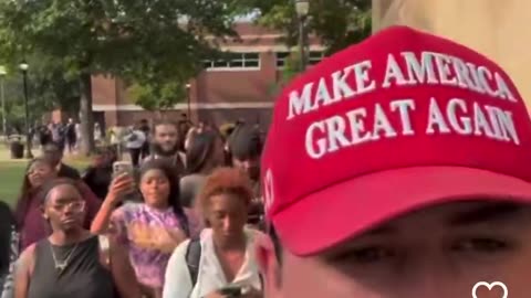 He set up a table and almost caused a Race Riot. These people are Brainwashed by CNN