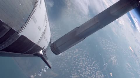After stage separation, Super Heavy flipped in a controlled direction for the first