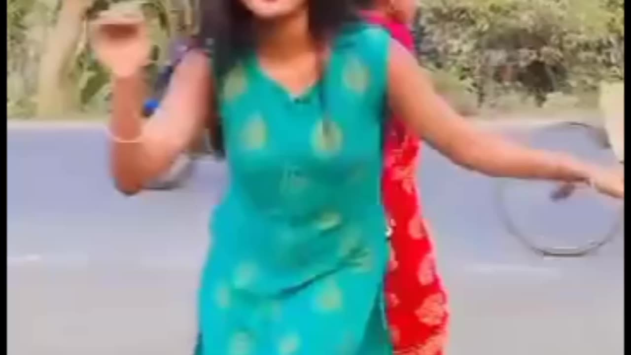 Indian Young Village Girl Dance