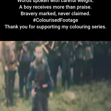 Young Partisan Receives Medal of Courage #ColourisedHistory