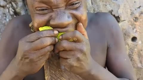 Hadzabe Tribe traditional bushmen live simple and happy lifestyle