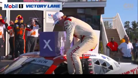 NASCAR driver KO’s himself trying to get out of his car 😭