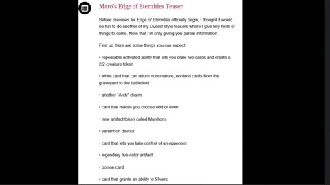 Its Official Eldrazi are in Edge of Eternities