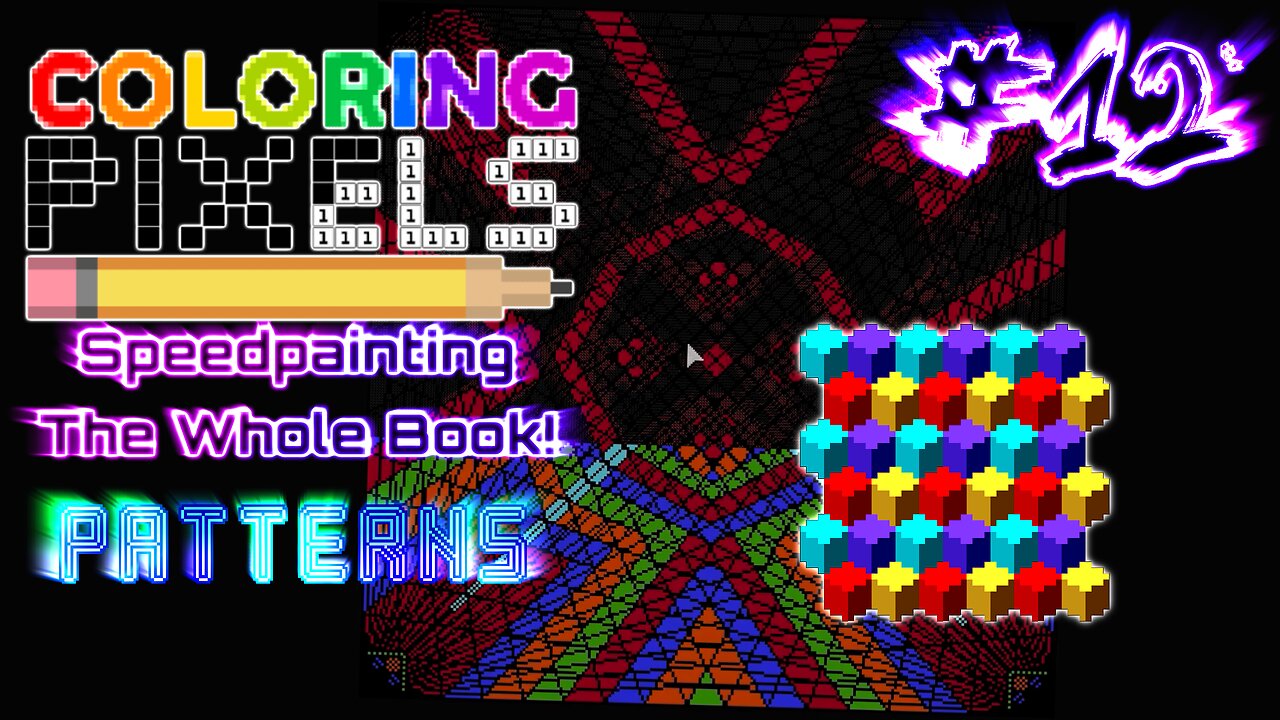 Coloring Pixels - Speedpainting The Whole Book! #12 (Patterns)