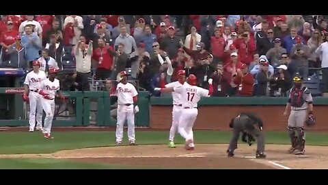 Rhys Hoskins hits grand slam after Atlanta Braves intentionally walk Bryce Harper