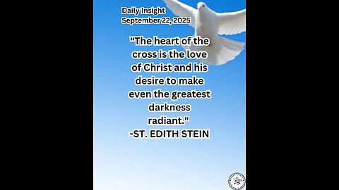 Daily Insight September 22, 2025 #faith #saint #Insight