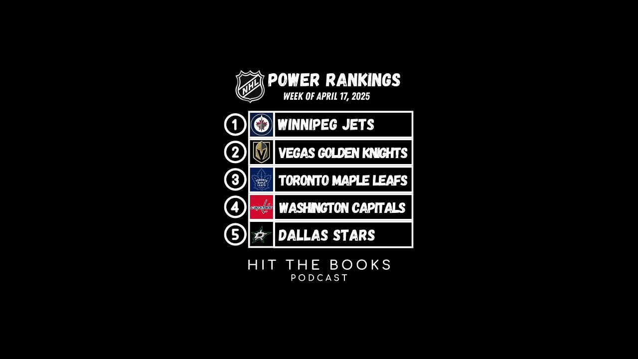 Power Rankings in the NHL for the week of 4/17/2025 as we head into the Stanley Cup Playoffs! 🏆
